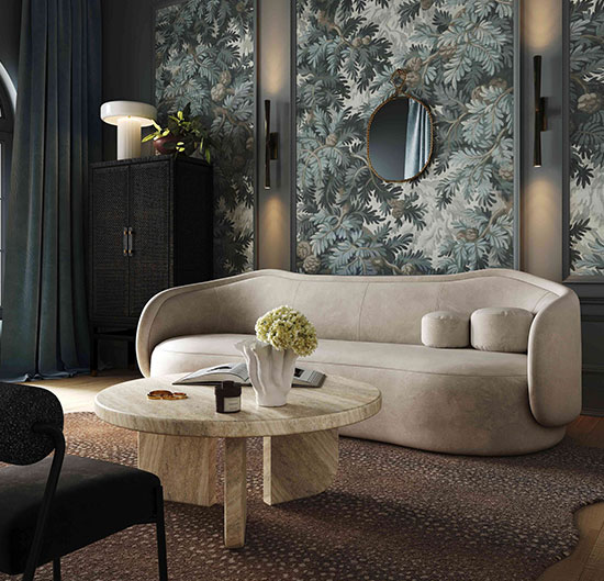 Carthage Textured Velvet Modern Sofa from World Market